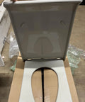 Slick Pillow Talk Toilet Seat In Clean Ice Grey Featuring Smooth Soft Close Hinges And Heavy Duty Top Loading Mount displayed open