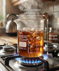 Thick Wall Borosilicate Glass Beaker Set Of Six With No Spill Spouts 25 ML 50 ML 100 ML 250 ML 500 ML And 1000 ML Heat Resistant Laboratory Beakers For Boiling And Mixing on stove
