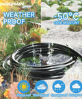 Outdoor Extension Cord 75 Ft Waterproof SJTW 16 AWG weatherproof in snowy garden