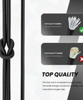 Heavy Duty Bungee Cord One Eighth Inch By 100 Feet Elastic Shock Rope For Tarps Trailers Backpacks Tent Poles And Kayaks Black Ideal For Securing Gear At Home Or On The Go. Image shows top quality rubber core comparison.