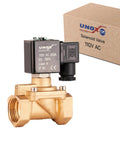 Three Quarter Inch NPT Solenoid Valve 110V AC Brass Normally Closed Water And Air Control Valve with packaging