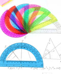 Clear 6 Inch Protractor Set Of 2 For Geometry Classrooms And Offices See Through 180 Degree Protractors With Easy Read Scale Transparent