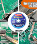 Pro Grade Solder Wick No Clean Braided Desoldering Wick For Electronics Copper Wire 4.0mm By 1.5m shown in various cleaning scenarios