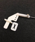 Nylon Control Horn Kit With 30 Pieces Four Hole Rudder Angle Horns, U Clips And Screws for RC Model Aircraft close-up view