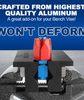 Aluminum 4 Inch Vise Jaws Pads And Nylon Soft Vise Jaws For Bench Vise Magnetic Jaw Covers Non Scratch Protection 4 Inch Fit 2 Pairs For DIYers And Car Buffs on bench vise