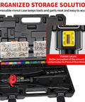 Rivet Nut Tool Kit 16 Inch With 15 Metric And SAE Mandrels, Rivnut Gun With carry case and 200 Pc Rivnut Assortment Kit