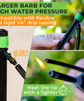 One Hundred Drip Irrigation Emitters Vortex Fan Sprayer Kit For Gardens And Pots, 360 Degree Adjustable Watering installation view