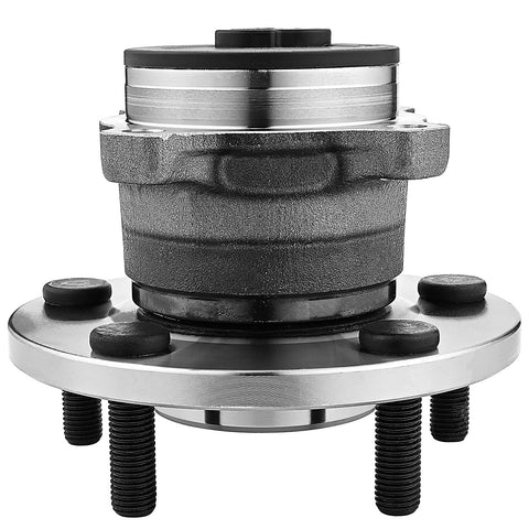 Front view of Pair Rear Wheel Bearing And Hub Assembly For Mazda 3 2004 To 2013 And Mazda 5 2006 To 2017 Pro Grade Durable