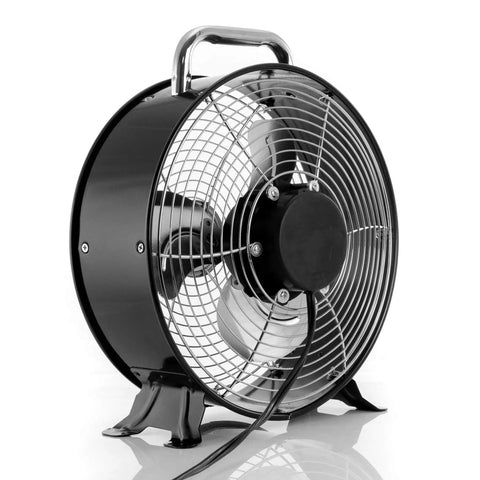 Beefy High Velocity Dual Speed Metal Drum Fan With Sleek Design And Quiet Operation, Durable Metal Construction, side view