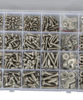 Go-To 700 Piece Stainless Steel Screw Set With Four Sizes 4-40, 6-32, 8-32, 10-24 Phillips Pan Head Screws in case