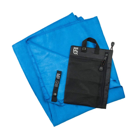 Quick Dry Microfiber Towel For Gym, Travel And Camping, XL 35 By 62 Inches, Ultra Absorbent, Fast Drying, Cobalt, Snap Loop For Easy Hanging