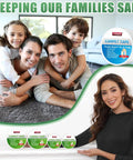Family on carpet, Heavy Duty Double Sided Carpet Tape For Rugs And Floors 2 Inch By 20 Yards Removable Adhesive White