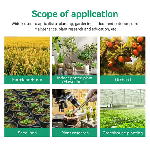 6 In 1 Soil Tester Kit With PH Moisture Light Temperature Humidity And Fertility Readouts for diverse plant and farm applications