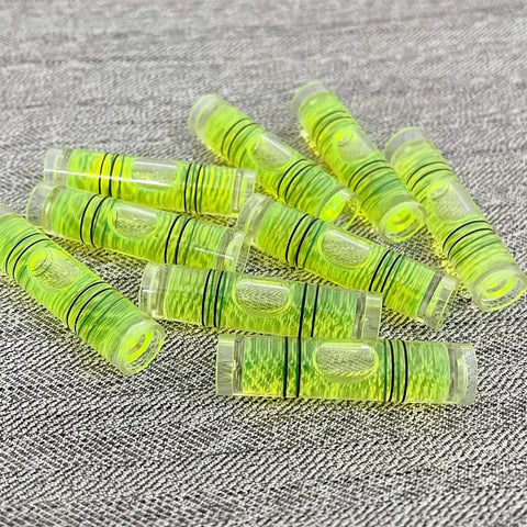Hella Compact 8 Pack Mini Cylindrical Bubble Spirit Levels 9.5x40mm Straight Shot Layout Tools With Crisp Yellow Vials Super Easy To Read Pocket Size Measuring Gauge For Top Shelf DIY Projects