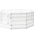 Universal Pet Playpen 2 Panel Extension Kit For Metal 24 Inch Dog Pens Adds Four Feet Of Space to enlarge pen setup