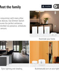 Matter Smart Dimmer Switch For Single-Pole Wiring With Neutral Wire, Compatible With Alexa and Smartthings, family of smart devices.