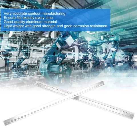 L Shaped Extrusion Beam For Robot Frame With 34 Holes 12x12mm CNC Machined 6061 Aluminum Alloy Lightweight Structural Component For DIY CNC Machines And 3D Printers, angled view