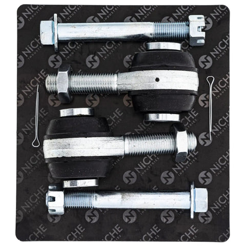 Can Am Tie Rod End Kit Beefy Replacement For Maverick 1000 And X3 Series 709401125 709401703 Bolt On Steering Upgrade For 2013 2026 UTVs OEM Style End Links Durable, shown with three steel tie rod ends and cotter pins