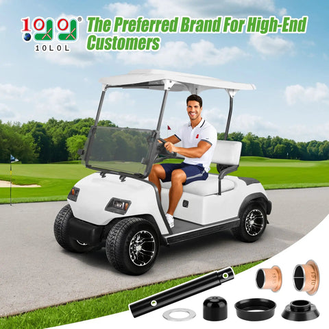 King Pin And Bushing Kit For Golf Carts G2 G8 G9 G11 G14 G16 G19 G20 1985-2001 Gas Or Electric Models Easy Install Durable Beefy Replacement Part Built For Smooth Steering And Long Lasting Performance, front suspension parts shown