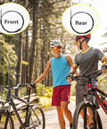 All Purpose Universal Bike Brake Cable Set Front And Rear for MTB and Road Bikes shown with cyclists in forest