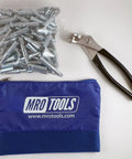 100 Pack 3/32 Inch Sheet Metal Fasteners With Pliers And Mesh Bag Zinc Plated For Auto Bodywork Durable Quick Attachments 3/16 Inch Hole Diameter Drill Size 40