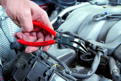 Pro-Grade Three Piece Long Nose Pliers Tool Set For Precision Gripping And Bend-Back Jaws used in car engine repair