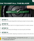 Steps to install Replacement Heavy Duty 52 Inch Mower Blades Set For Ikon XD Edge Ikon X Gravely ZTX ZT HD ZTXL52 Zero Turn Mowers.