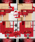 Professional Grade Door Lock Installation Kit And Latch Mortise Tool Paired With Rock Solid Hinge Jig for 2-3/8" and 2-3/4" backsets.