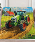 Ultra Cozy Lightweight Flannel Throw Blanket For Adults And Kids Snuggle On The Couch Or In Bed With Toasty Warmth Modern Room Decor 50 By 60 Inches Travel Friendly featuring a tractor design