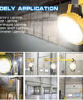 Tough As Nails 30W LED Loading Dock Light With 43 Inch Swivel Arm 3300 Lumen shining in a warehouse setting, ideal for dock lighting.