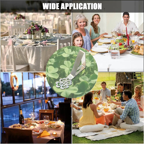 Heavy Duty Tablecloth Clips For Outdoor Tables 10 Pack Windproof Stainless Steel Clips used at picnics, weddings, and parties.