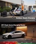 Portable Level 1 And Level 2 EV Charger with 8 to 16 Amp Adjustable Current used for outdoor and home charging, 21 ft cable