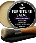 Absolute Game Changer Three In One Furniture Salve For Leather And Wood Polish Conditioner Restorer 5oz can with brush included