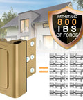 Heavy Duty Door Reinforcement Lock For Home Security, Kid Safe, Child Proof Top Front Door Latch, Inward Swing Door Lock Withstanding 800 Lbs From Inside, Anti Kick Lock, Durable Aluminum Alloy, Easy Install