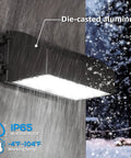 Full Cutoff LED Wall Pack 45W 5625LM Dimmable UL Listed Outdoor Flood Light 120 to 277V IP65 Weatherproof in rain