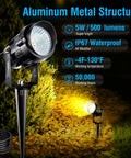 Low Voltage Landscape Lighting With Connectors DIY Friendly AC DC 12 24V IP67 Waterproof 3000K Warm White Outdoor Spotlights