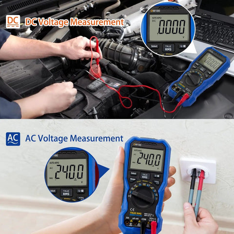 Bluetooth Digital Multimeter 20000 Counts True RMS Auto Range With Data Logger used on car engine and wall socket