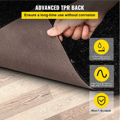 Heavy Duty Charcoal Black Marine Carpet Roll For Boats And Decks Waterproof Indoor Outdoor Patio Rug 0.18 Inch Thick Non Slip Polyester Flooring Built Tough For Dockside Adventures And Kickass Everyday Durability