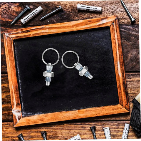 Two Pack Retractable Spring Plunger Pins 304 Stainless Steel Pull Ring Coupler Latch Heavy Duty Workhorse Indexing Lock Stud Mechanical Gear No Sweat Operation For Trailers And DIY Jobs