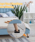 Straight Up Heavy Duty Rubber Floor Savers And Non Slip Furniture Pads under bed legs to prevent movement and protect floors.