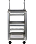 Top Shelf Aluminum Stock Picker Cart With Built In Steel Step Ladder 1000 Lb Max Payload Rating double shelf cart with wheels.