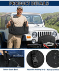 Cool Covertify Heavy Duty Winch Cover With Buckle, 600D Oxford Fabric Waterproof Protection For Off Road Trucks And Jeeps, shown held by a man.