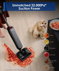 Kick Dust With This Badass Wet Dry Vacuum Cleaner Packing 22kpa Suction And Fifty Min Runtime For Floors That Look Fresh on wooden floor with spaghetti mess.