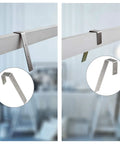 Heavy Duty Stainless Steel Bunk Bed Ladder Hooks Swivel Brackets With Super Tight Grip Lock In Design Anti Rust Flexible Rotation Top Shelf Bed Frame Clamps Set on wooden post.
