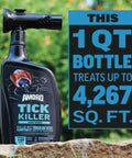 Tick Killer Yard Spray RTS For Lawn And Garden Kills Blacklegged Lone Star And Brown Dog Ticks And Mosquitoes On Contact No Mess No Fuss Easy To Use Outdoor Pest Control For Lawns Trees Shrubs Flowers 1 QT bottle on stone