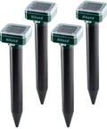 Solar Mole Repellent Ultrasonic 4 Pack For Lawn Garden Yard Home Humane Pest Deterrent