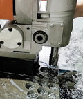 Premium Heat Treated Carbide Tipped Annular Cutter Core Drill Bit 2 Inch One Half Outside Diameter in action cutting metal.