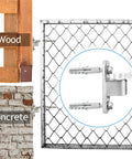 Heavy-Duty 304 Stainless Steel Gate Hinges Kit With Screws and Plugs for wood or concrete fence installation