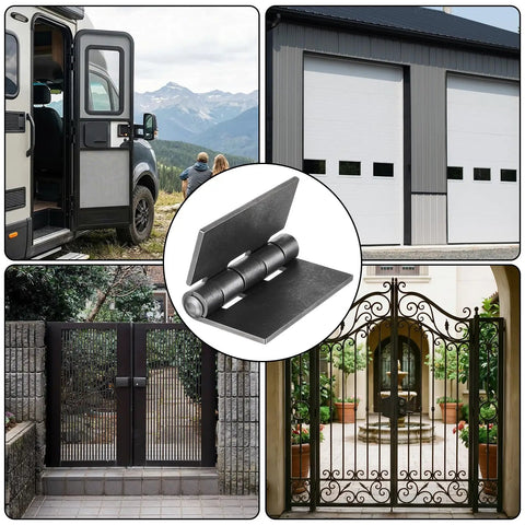 Six Pack 3 Inch Weld On Steel Butt Hinges Heavy Duty Rust Resistant Weldable Hinge Set for various outdoor applications