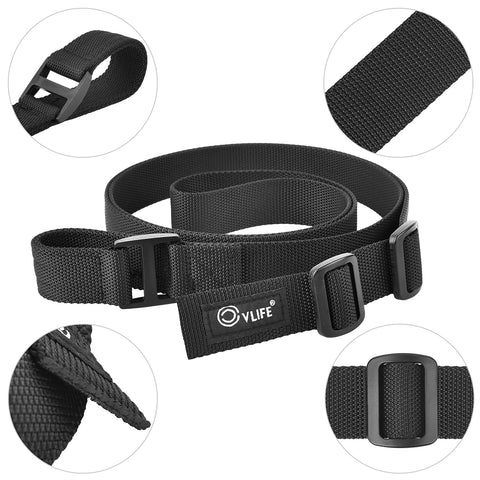 Two Point Rifle Sling With Quick Adjust Loop 1.25 Inch Nylon for Outdoors with close-up of buckles and webbing
